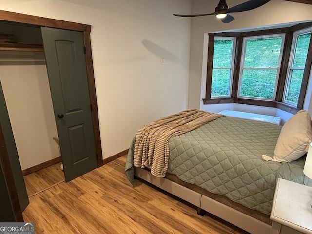 2380 Murphy Hwy, Mineral Bluff, GA 30559 - bedroom with light wood finished floors, baseboards, and ceiling fan