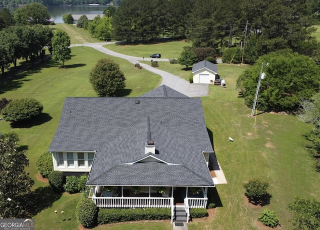 view of subject property featuring a nearby body of water