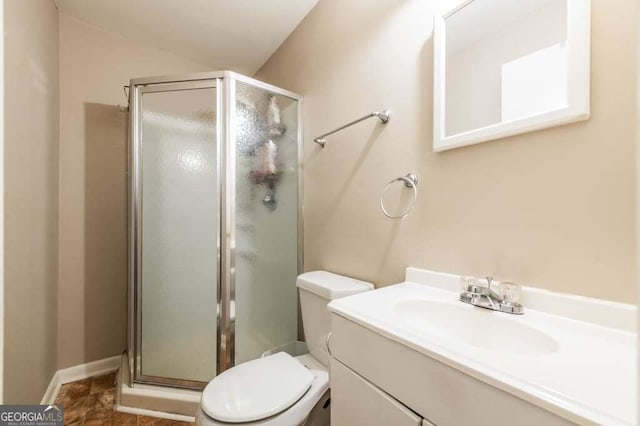 3614 Fairburn Pl NW, Atlanta, GA 30331 - bathroom with a shower stall, toilet, and vanity
