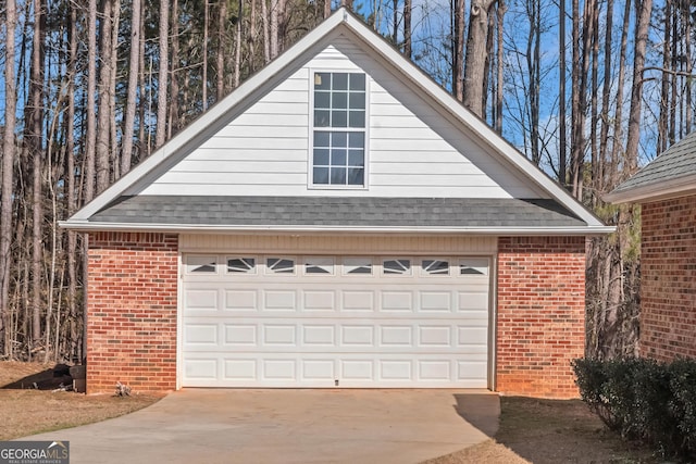 garage with a detached garage
