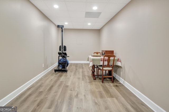 53 Gordon Manor Ct, Senoia, GA 30276 - living area with wood finished floors, recessed lighting, and a paneled ceiling
