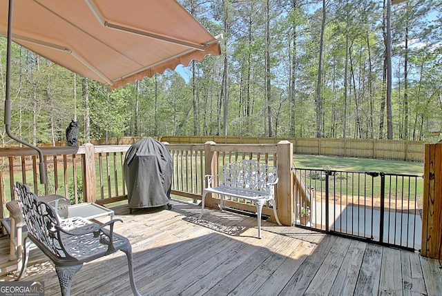 53 Gordon Manor Ct, Senoia, GA 30276 - wooden deck featuring a fenced backyard