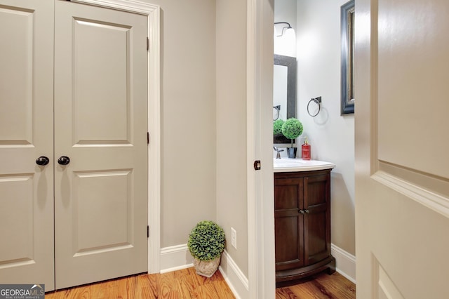 53 Gordon Manor Ct, Senoia, GA 30276 - bathroom featuring vanity and wood finished floors
