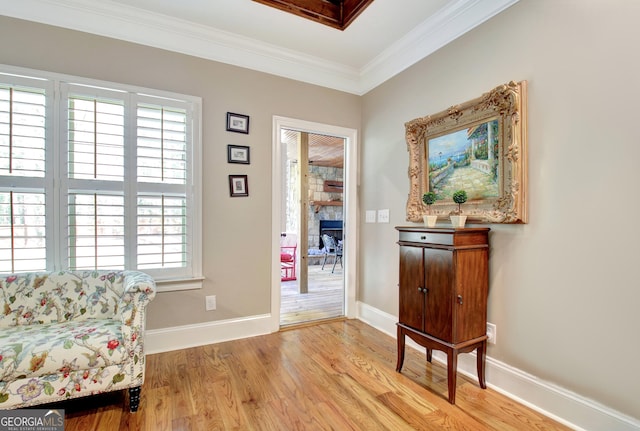 53 Gordon Manor Ct, Senoia, GA 30276 - living area with wood finished floors and ornamental molding