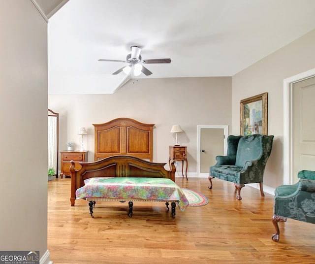 53 Gordon Manor Ct, Senoia, GA 30276 - bedroom with light wood-style floors and ceiling fan