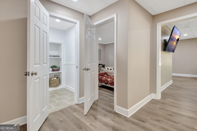 53 Gordon Manor Ct, Senoia, GA 30276 - hallway with light wood-style floors and recessed lighting