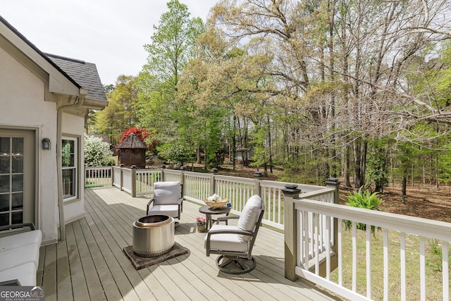view of wooden deck