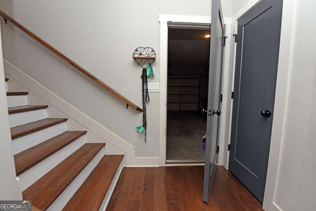 1494 Addison Pl, Decatur, GA 30033 - staircase with wood finished floors and baseboards