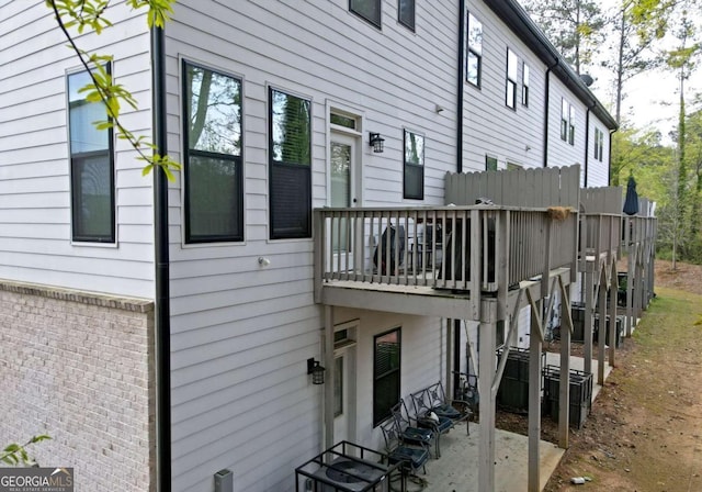 1494 Addison Pl, Decatur, GA 30033 - back of property featuring a patio, entry steps, and a deck