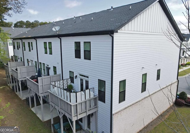 1494 Addison Pl, Decatur, GA 30033 - back of property with board and batten siding and roof with shingles