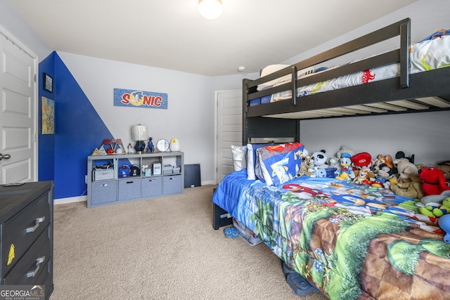 bedroom featuring carpet floors