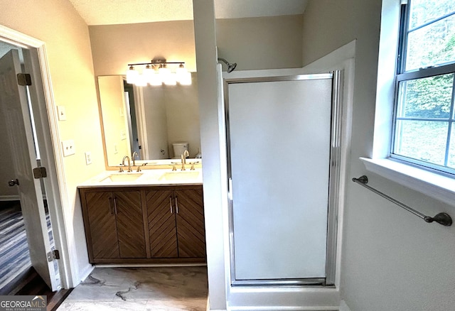 1864 Drew Cir, Austell, GA 30168 - full bath featuring a stall shower and double vanity