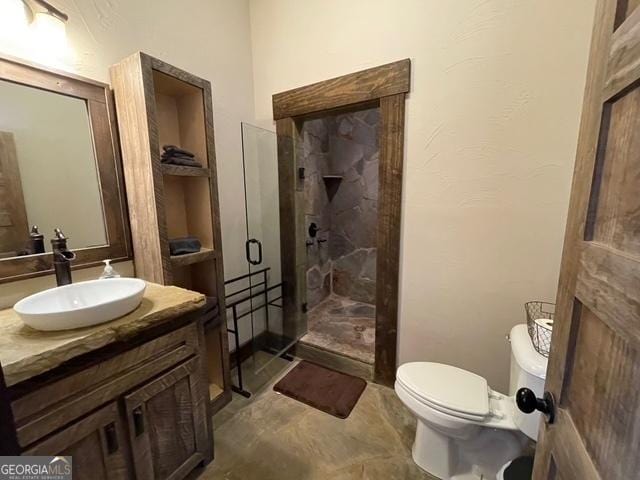 1329 Grandeur Dr, Blue Ridge, GA 30513 - full bath featuring vanity, toilet, and a shower stall