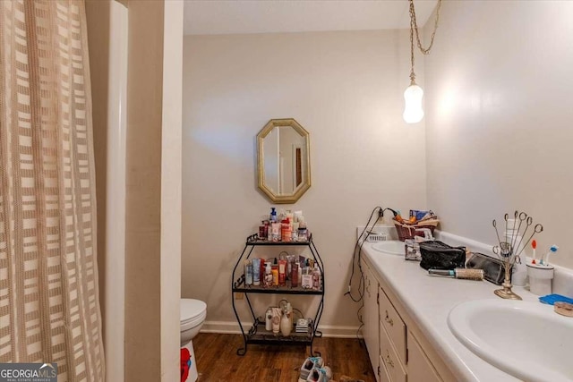 254 E Girard Ave, Cedartown, GA 30125 - bathroom with wood finished floors and vanity