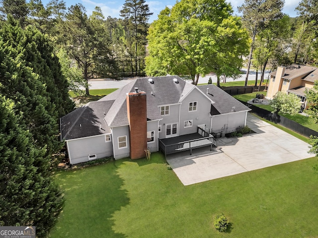 view from above of property