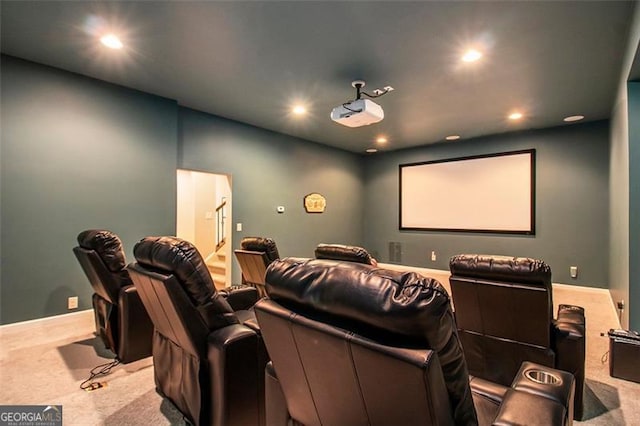1190 Mosspointe Dr, Roswell, GA 30075 - cinema room with carpet floors and recessed lighting