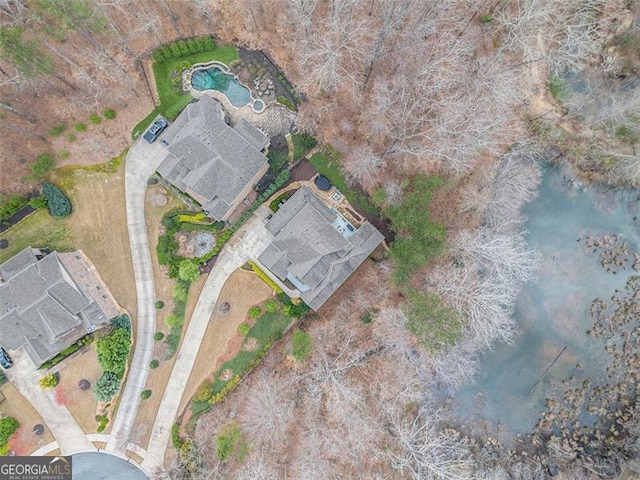 1190 Mosspointe Dr, Roswell, GA 30075 - aerial view of property's location with a pool area