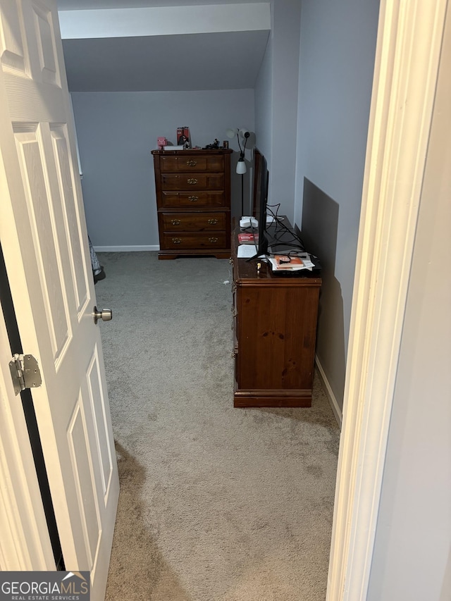office with carpet floors and baseboards