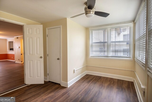 177 Amherst Pl NW, Atlanta, GA 30327 - spare room with baseboards, ceiling fan, and dark wood finished floors