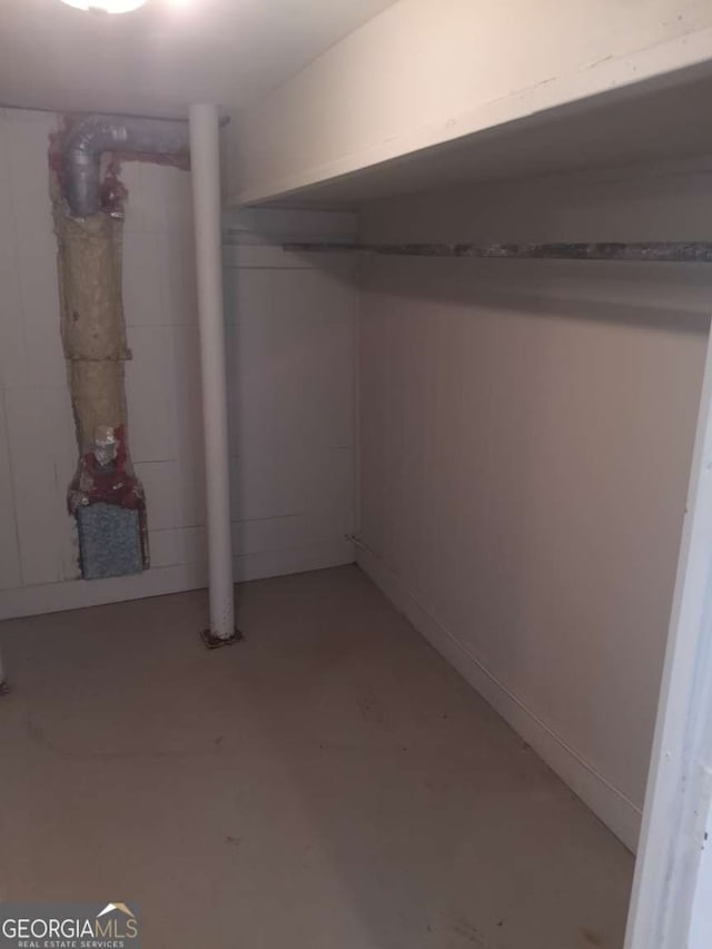 view of finished below grade area