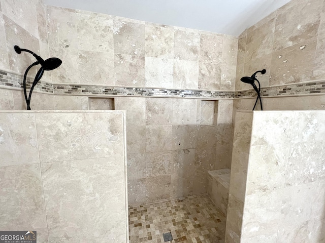 full bathroom featuring a walk in shower