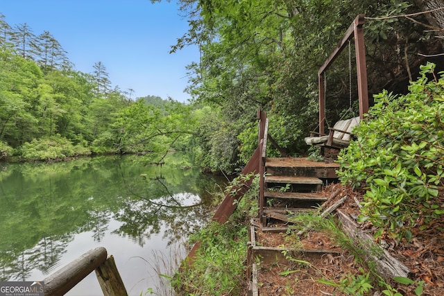 80 Lake Forest Ct, Lakemont, GA 30552 - dock area featuring a water view and a view of trees