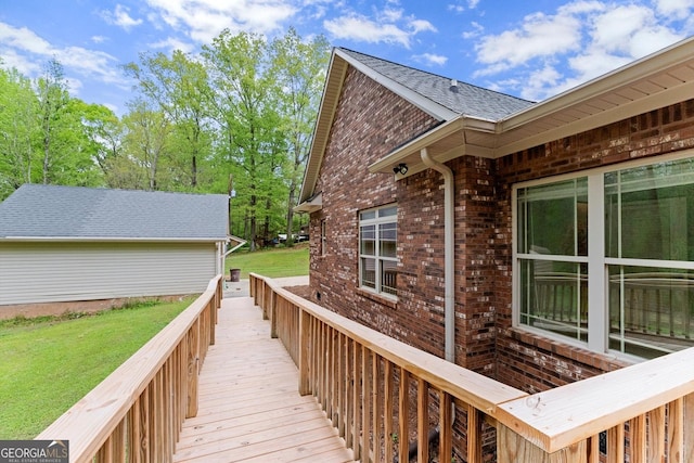 exterior space with a yard