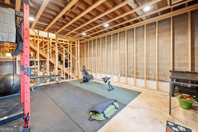 6695 Woodstock Rd, Acworth, GA 30102 - view of unfinished basement