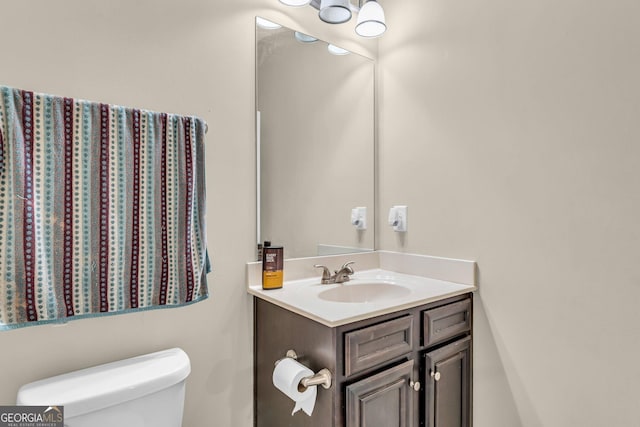 80 Lanier Rdg, Acworth, GA 30101 - half bath featuring toilet and vanity