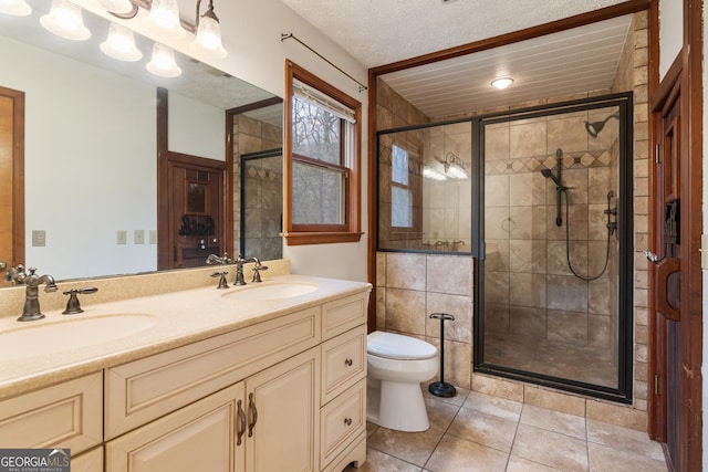 374 W Sugarbush Dr, Sky Valley, GA 30537 - bathroom with a shower stall, a sink, and toilet