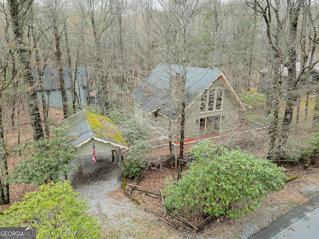 374 W Sugarbush Dr, Sky Valley, GA 30537 - view of yard with a carport and driveway