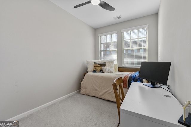 6023 Skellig St, Norcross, GA 30071 - carpeted bedroom with a ceiling fan and lofted ceiling