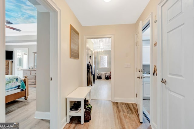 494 Thrash Rd, Lagrange, GA 30241 - hall featuring light wood finished floors and baseboards