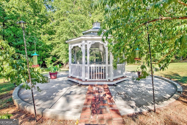 494 Thrash Rd, Lagrange, GA 30241 - view of patio / terrace featuring a gazebo