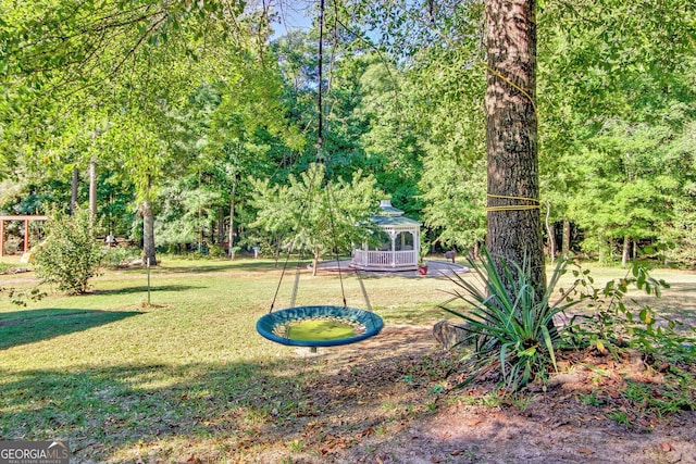 494 Thrash Rd, Lagrange, GA 30241 - view of green lawn featuring a gazebo