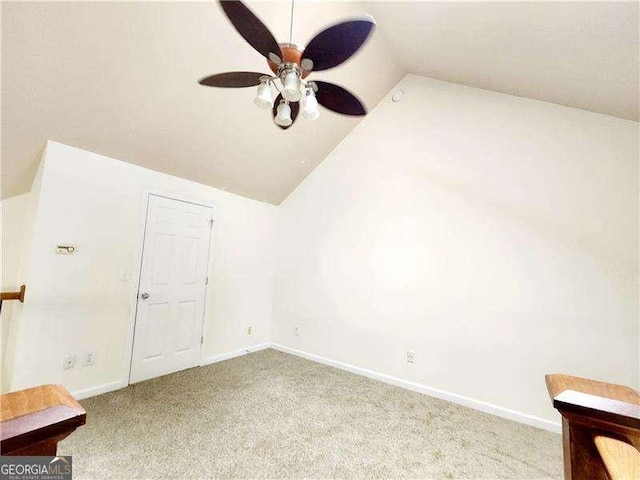 645 Crossbridge Aly, Johns Creek, GA 30022 - bonus room with carpet flooring, baseboards, vaulted ceiling, and ceiling fan