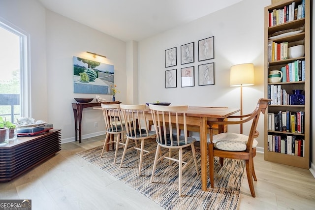 587 Virginia Ave NE Unit 314, Atlanta, GA 30306 - dining room with baseboards and light wood-style floors