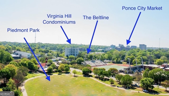 587 Virginia Ave NE Unit 314, Atlanta, GA 30306 - birds eye view of property with a view of city