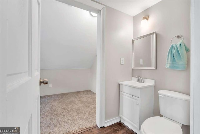 3800 Macland Rd, Hiram, GA 30141 - half bath with vanity and vaulted ceiling