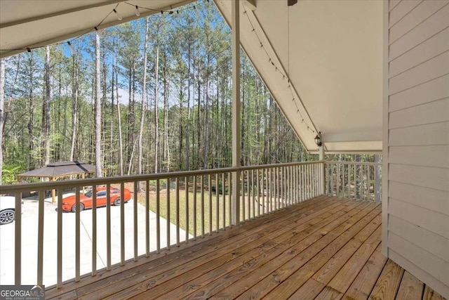 3800 Macland Rd, Hiram, GA 30141 - wooden terrace featuring a wooded view