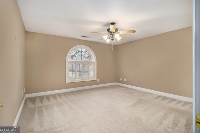 1418 Brighton Pl, Loganville, GA 30052 - carpeted empty room with ceiling fan and baseboards