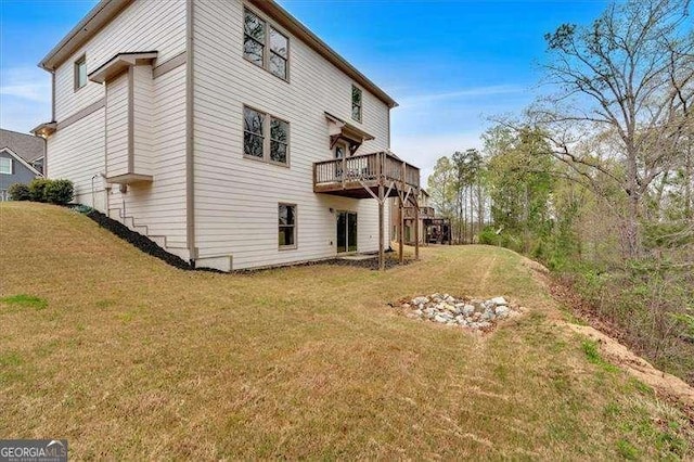 822 Pine Way, Dallas, GA 30157 - back of house featuring a yard and a deck