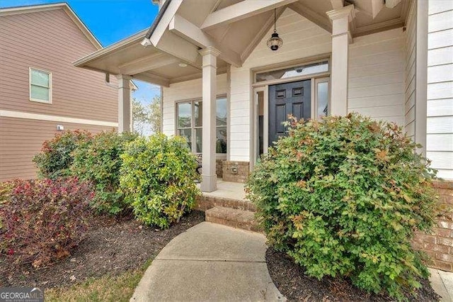 822 Pine Way, Dallas, GA 30157 - property entrance with covered porch