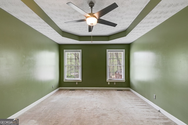 86 S Chattahoochee Dr, Hogansville, GA 30230 - unfurnished room with a raised ceiling, plenty of natural light, and carpet flooring