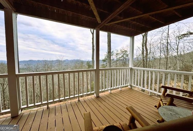7 Lakeview Dr, Hayesville, NC 28904 - deck with a mountain view