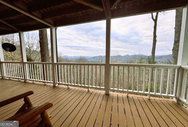 7 Lakeview Dr, Hayesville, NC 28904 - wooden deck with a mountain view