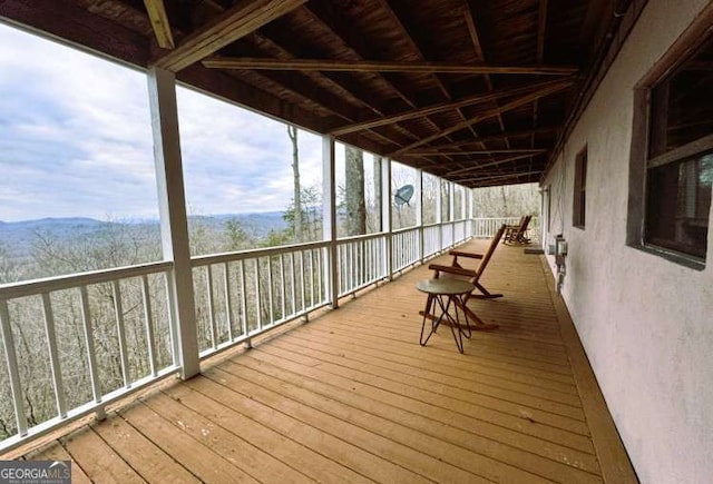 7 Lakeview Dr, Hayesville, NC 28904 - wooden deck featuring a mountain view
