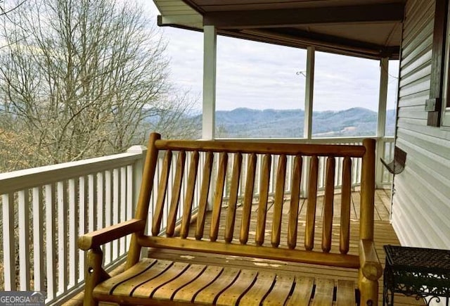 7 Lakeview Dr, Hayesville, NC 28904 - wooden deck featuring a mountain view