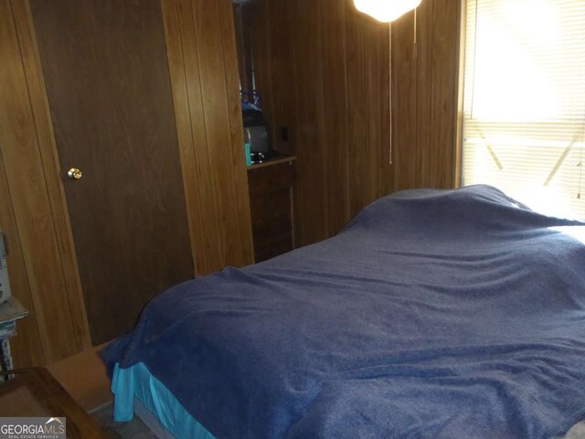 1467 Creek Rd, Hiawassee, GA 30546 - bedroom featuring wooden walls