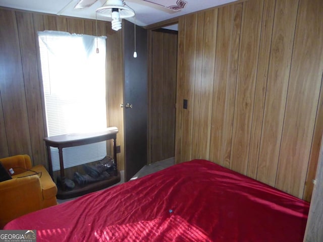 1467 Creek Rd, Hiawassee, GA 30546 - bedroom featuring wood walls